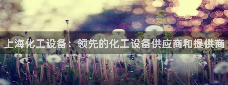 门徒平台官网注册：上海化工设备：领先的化工设备供应