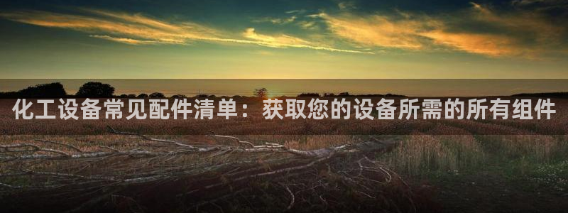 门徒平台注册中心官网查询：化工设备常见配件清单：获取您的设备
